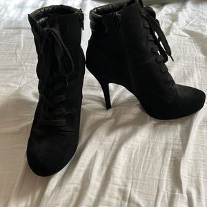 Woman’s black booties